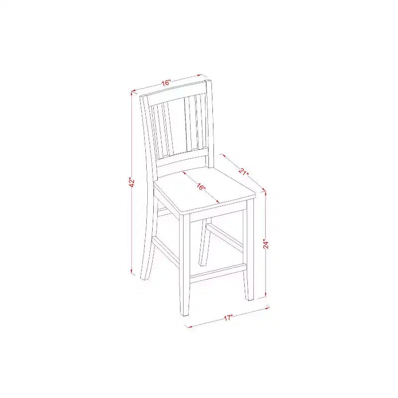 Ensemble de salle à manger hauteur comptoir - Table et chaises 3 pièces - Ensemble de pub de cuisine moderne - Table 30x48 pouces