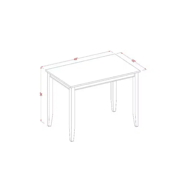Ensemble de salle à manger hauteur comptoir - Table de bistrot et 2 chaises - Fini acajou - Ensemble de cuisine moderne