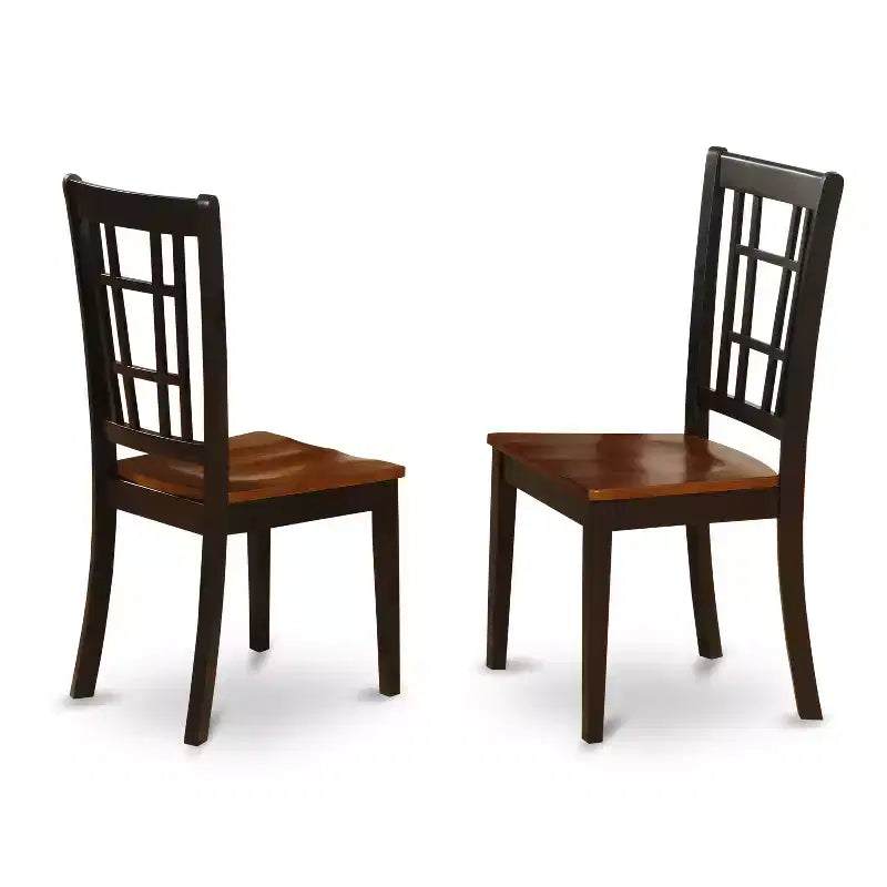 Ensemble table de salle à manger élégante pour 2 personnes - Table de cuisine avec chaises, bois dur asiatique, conception à abattants, gain de place