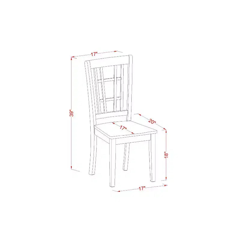 Ensemble table de salle à manger élégante pour 2 personnes - Table de cuisine avec chaises, bois dur asiatique, conception à abattants, gain de place