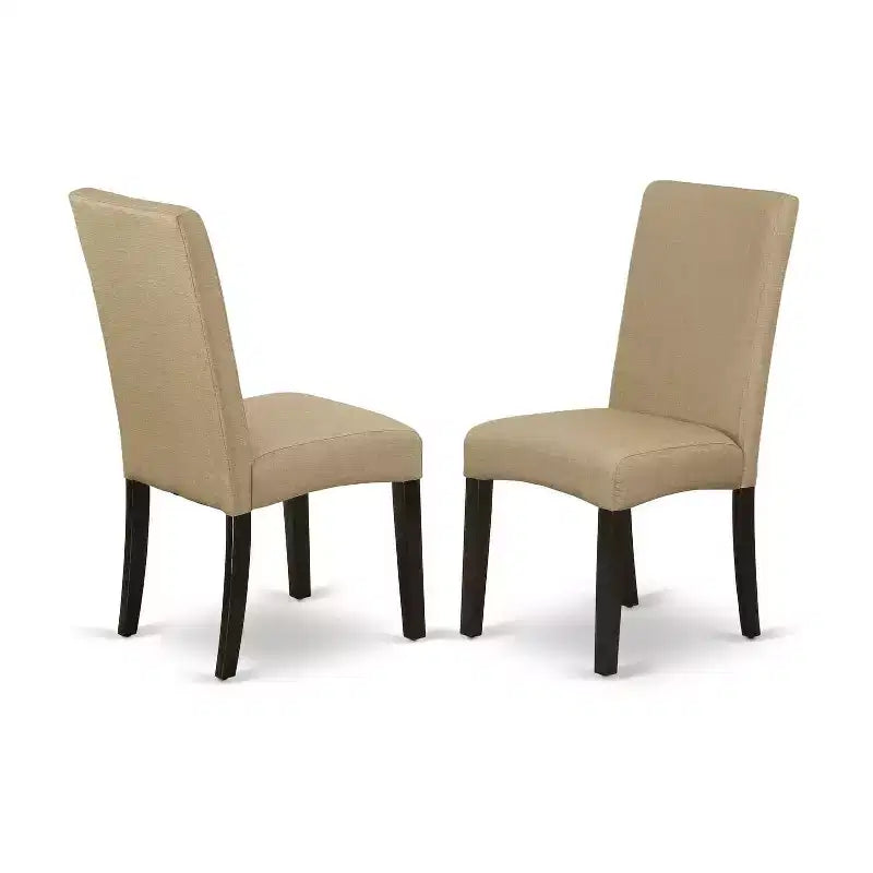 Ensemble table de cuisine ronde 5 pièces - Table de 42 pouces et 4 chaises Parsons - Design urbain moderne