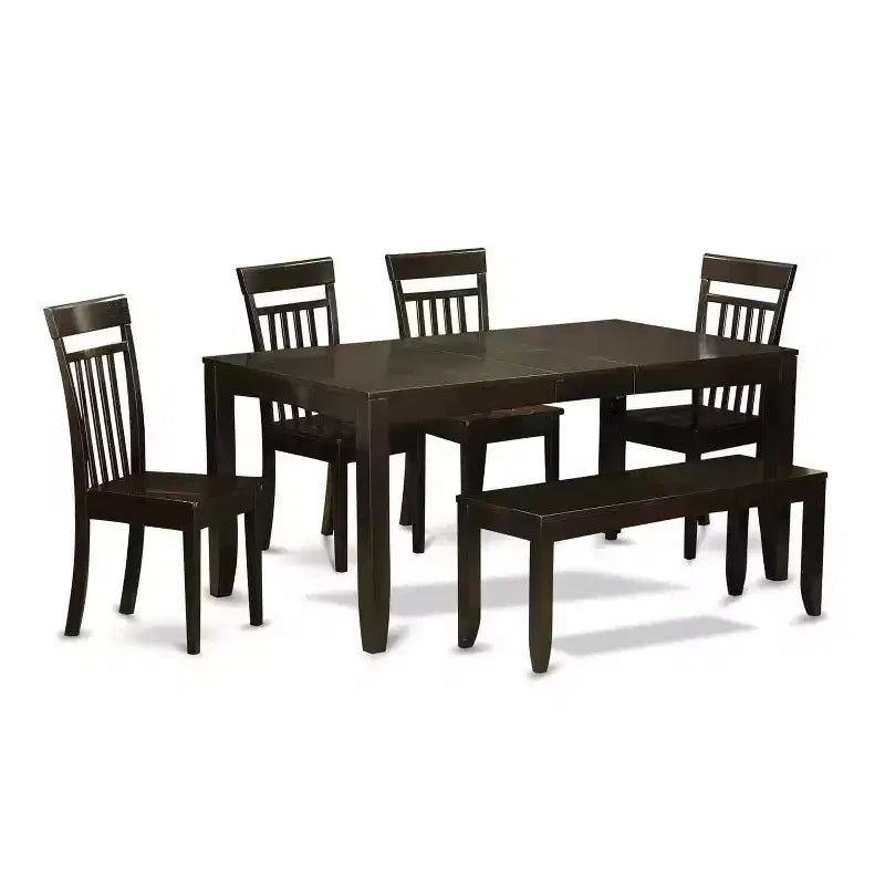 Art Deco Dining Set - 9 Piece Kitchen Table & Chair Set - 40x78 Inch Rectangle Table