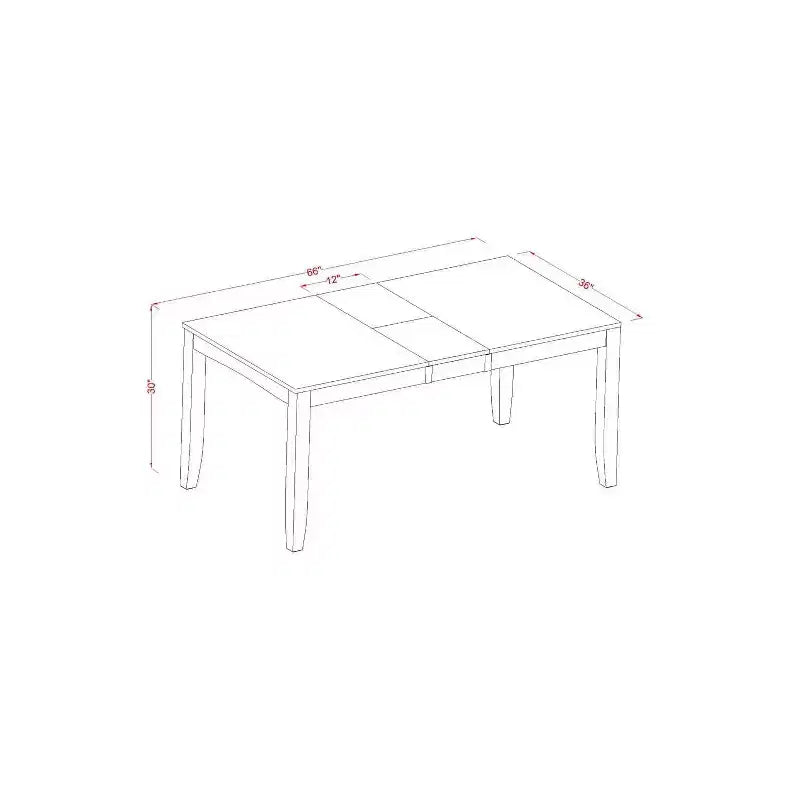 Salle à manger Art déco - Table et chaises de cuisine 9 pièces - Table rectangulaire 40x78 pouces