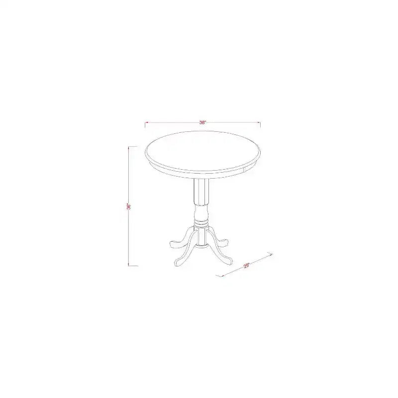 Ensemble de salle à manger hauteur comptoir – Table et chaises modernes 5 pièces