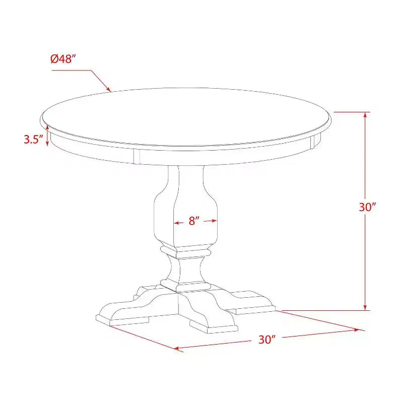 HomeStock – Table à manger en bois massif avec plateau fini jacobéen patiné et 2 chaises rembourrées – 3 pièces