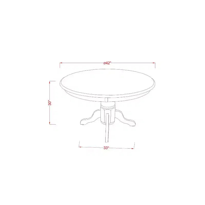 Ensemble de salle à manger rond - Table et chaises de cuisine 5 pièces - Idéal petits espaces