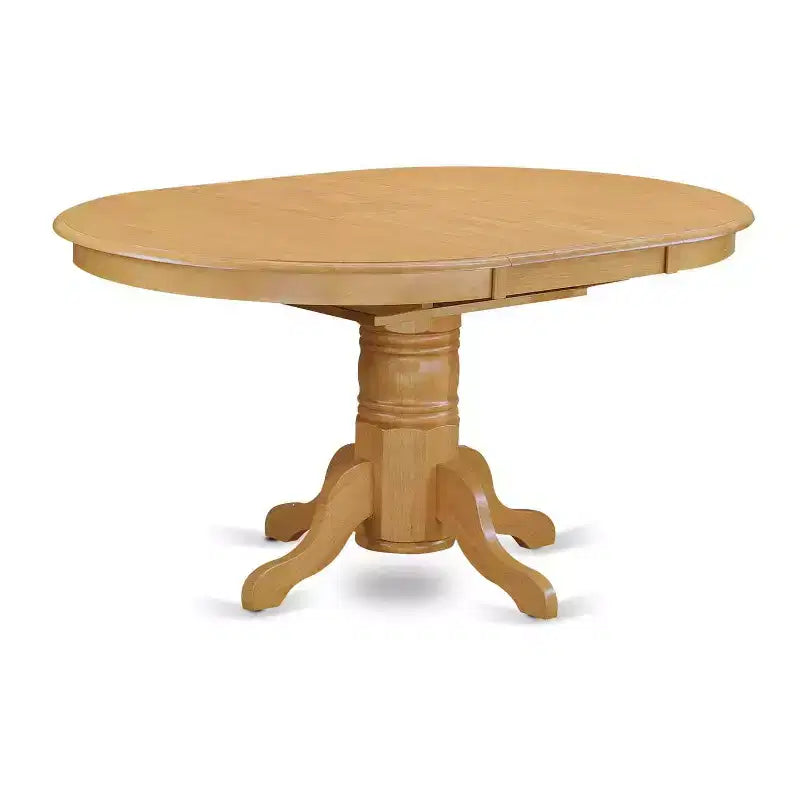 Ensemble de salle à manger ovale Tuscan 5 pièces - Table 106-152 cm avec rallonge et 4 chaises en cuir PU - HomeStock