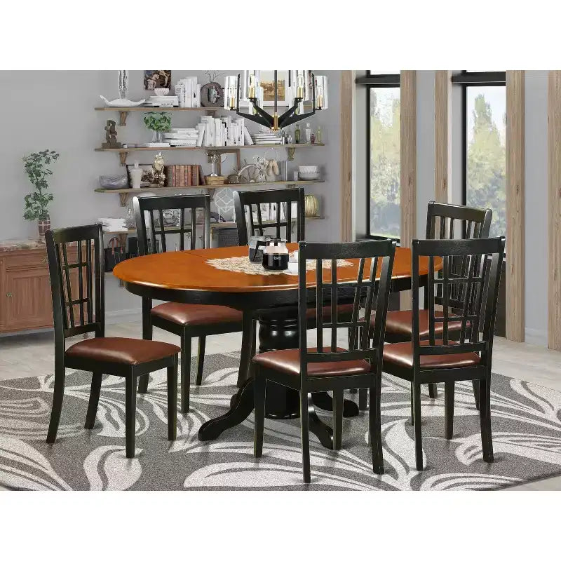 Ensemble de salle à manger du Sud-Ouest 5 pièces Table et chaises - Meubles de cuisine de style ferme moderne