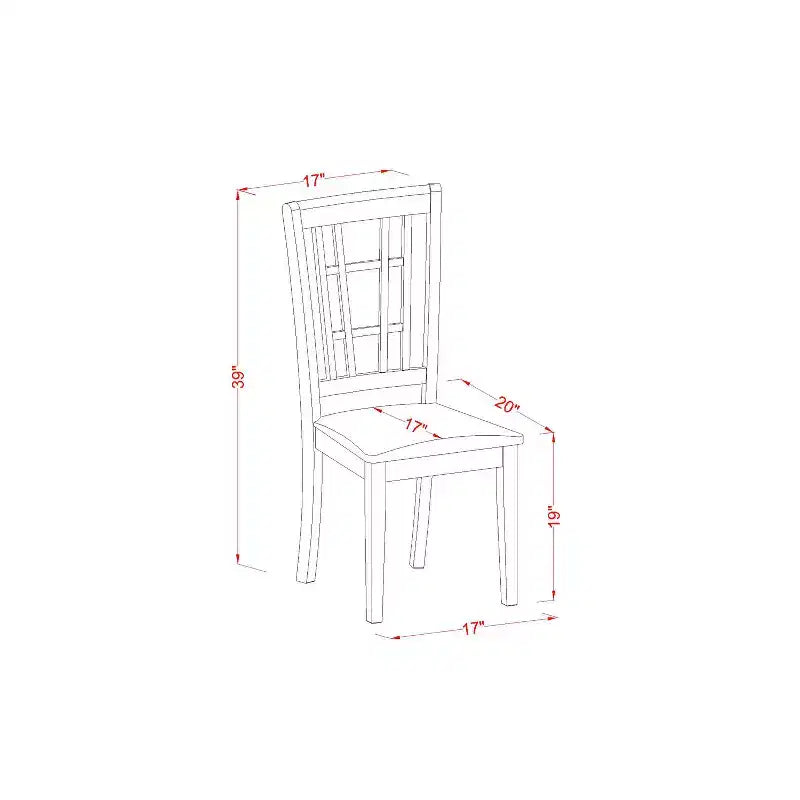 Ensemble de salle à manger du Sud-Ouest 5 pièces Table et chaises - Meubles de cuisine de style ferme moderne