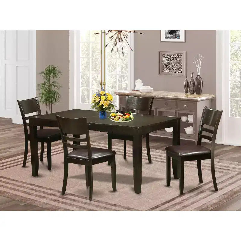 Ensemble de salle à manger gothique - Table et chaises - Grande table rectangulaire avec rallonge - Mobilier de salle à manger élégant