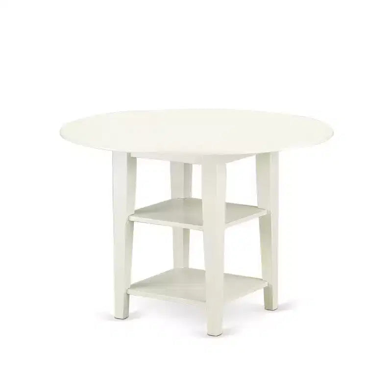 Ensemble de salle à manger rond de style sud-ouest 3 pièces Table avec 2 chaises - Table extensible 20/42 pouces