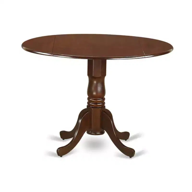 Ensemble de salle à manger rond 5 pièces - Table de 106 cm avec rallonges et 4 chaises Parsons - Tissu lin