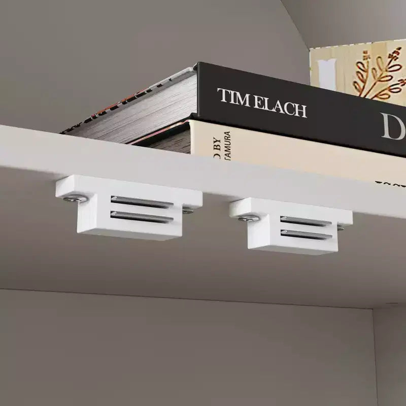 Vitrine / Bibliothèque à Porte Vitrée Bombée avec Fermeture Magnétique + Étagères Ouvertes + Tiroir