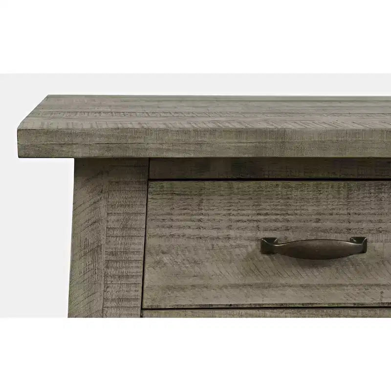 Bout de canapé rustique en bois massif avec rangement