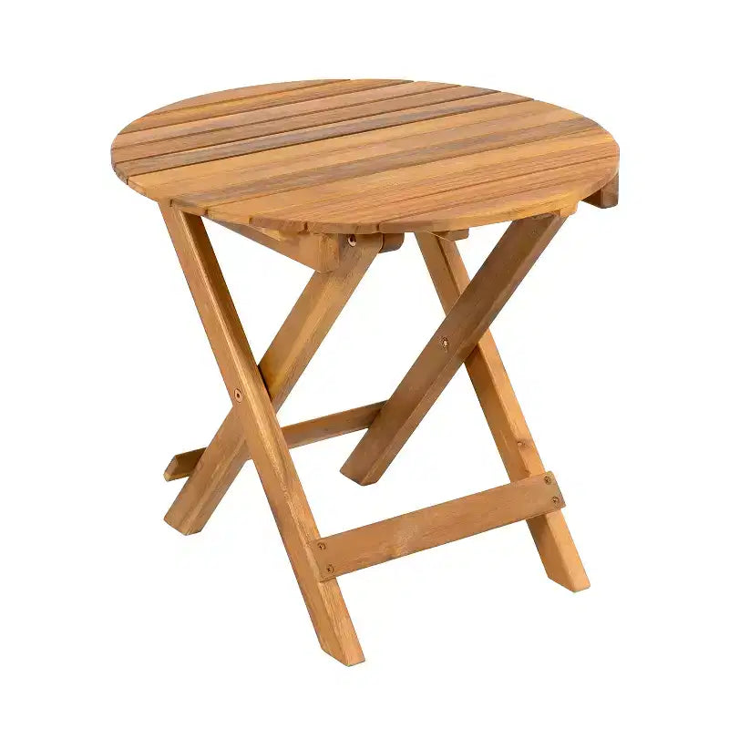 1 table d'appoint extérieure pliable en bois, longueur réglable, pour patio, petits espaces, intérieur et extérieur