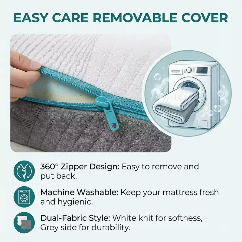 Matelas en mousse à mémoire de forme, matelas en gel double face livré en boîte, soutien ferme et mi-ferme sans fibre de verre pour soulager la pression