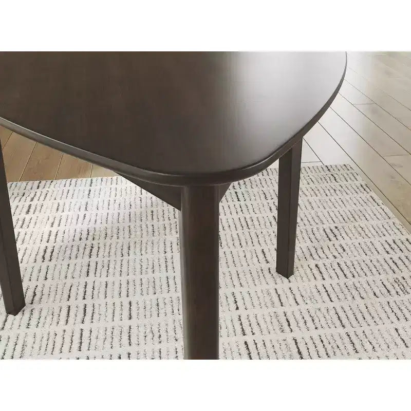 Table à manger triangulaire, Merlots, 3 places, Salle à manger style Mid-Century Modern pour petits espaces