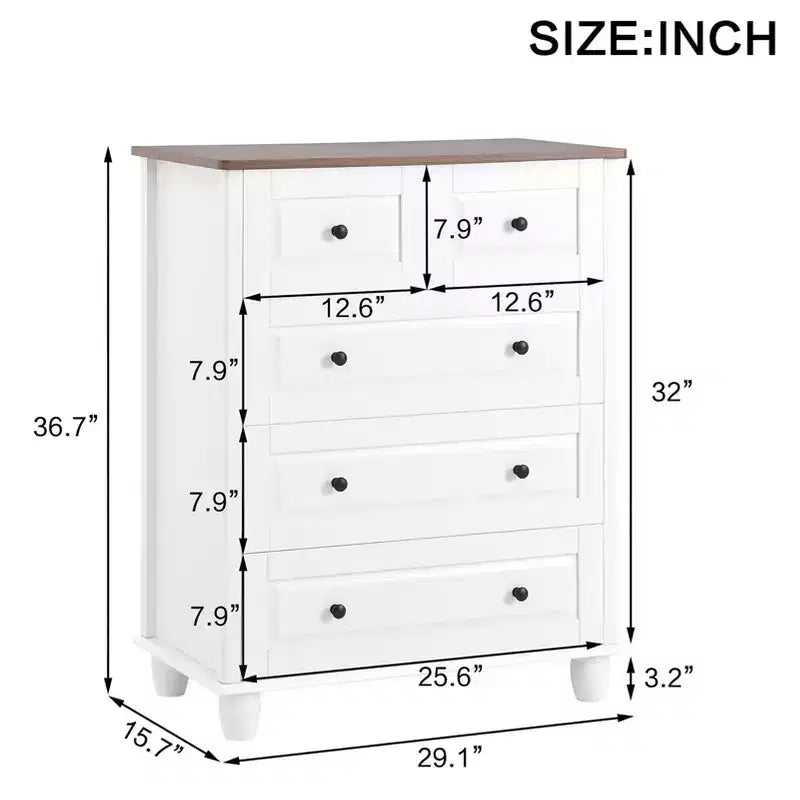 Commode à 5 tiroirs pour chambre à coucher, meuble de rangement en MDF, commode moderne pour salon, couloir, blanc