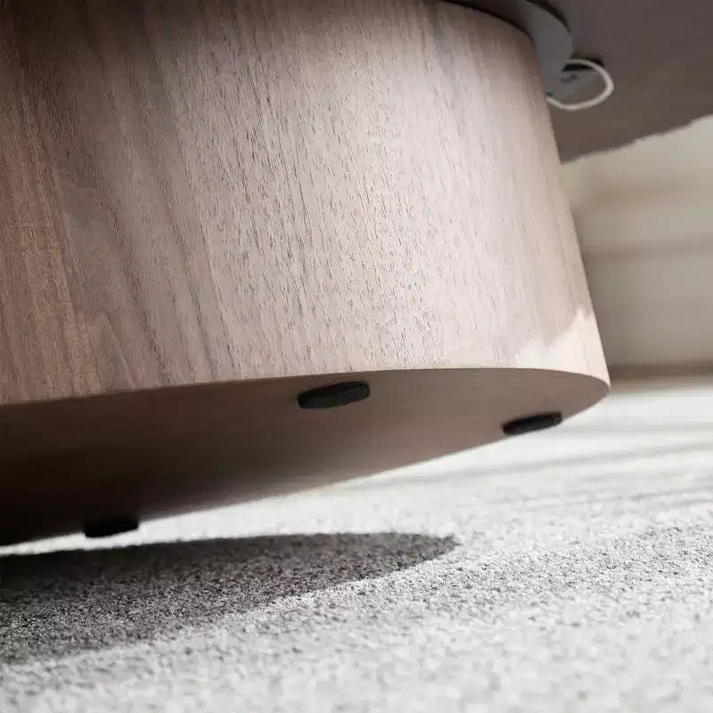 Table basse ovale moderne de 111 cm, table d'appoint fabriquée à la main avec un pied robuste pour le salon, la chambre et les petits espaces