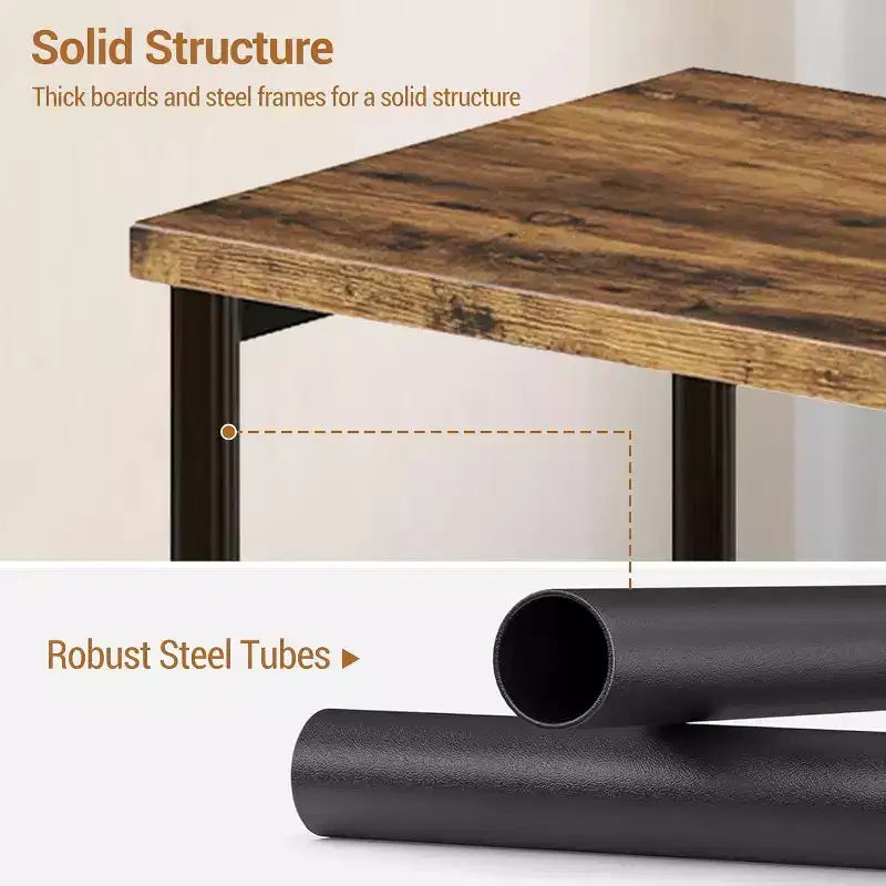 Table d'appoint à 3 niveaux avec rangement, petite table de chevet et table de téléphone, table de nuit haute à cadre métallique pour salon, chambre, bureau, salle de bain