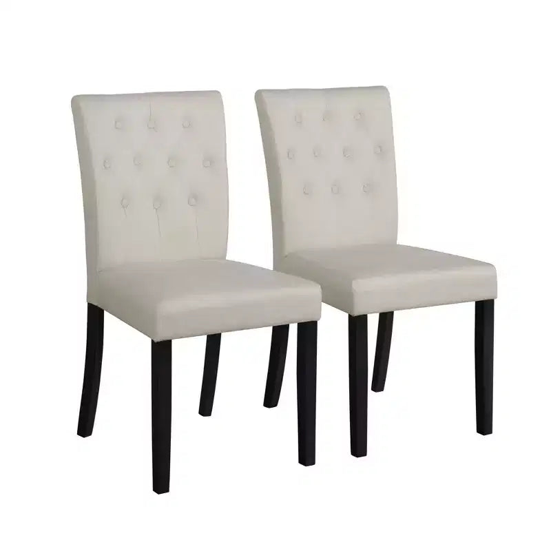 Ensemble de salle à manger 7 pièces ChaletPosh avec chaises de salle à manger avec housse en lin
