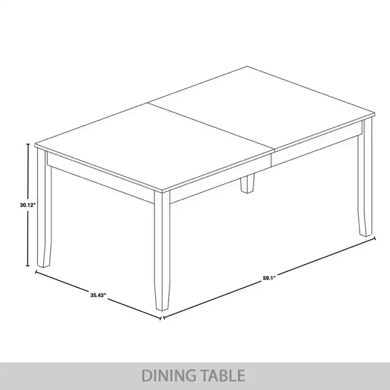 Ensemble de salle à manger 7 pièces ChaletPosh avec chaises de salle à manger avec housse en lin