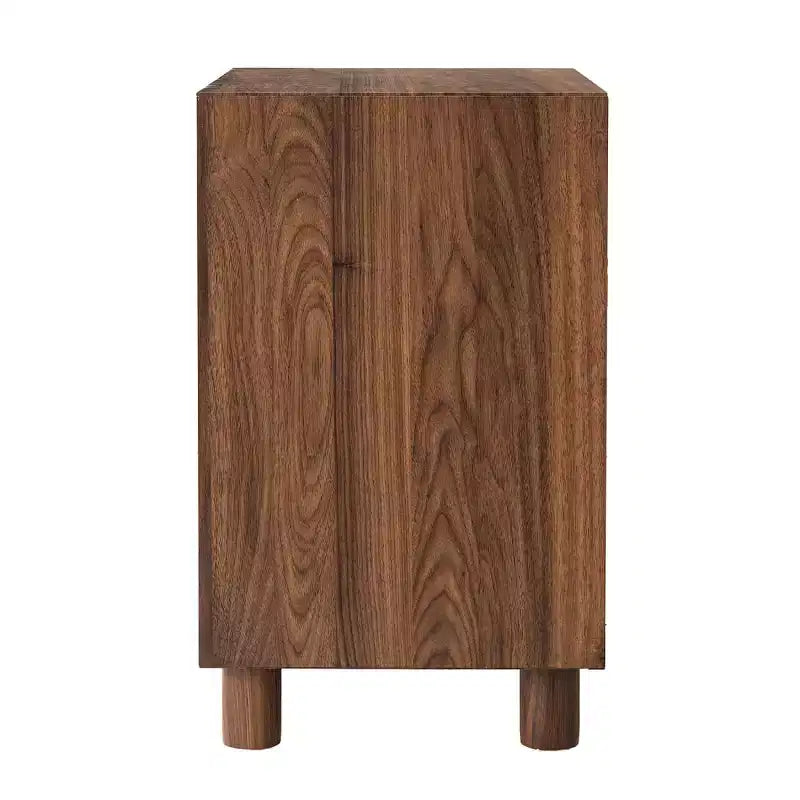 Table de chevet du milieu du siècle avec station de charge et 2 tiroirs