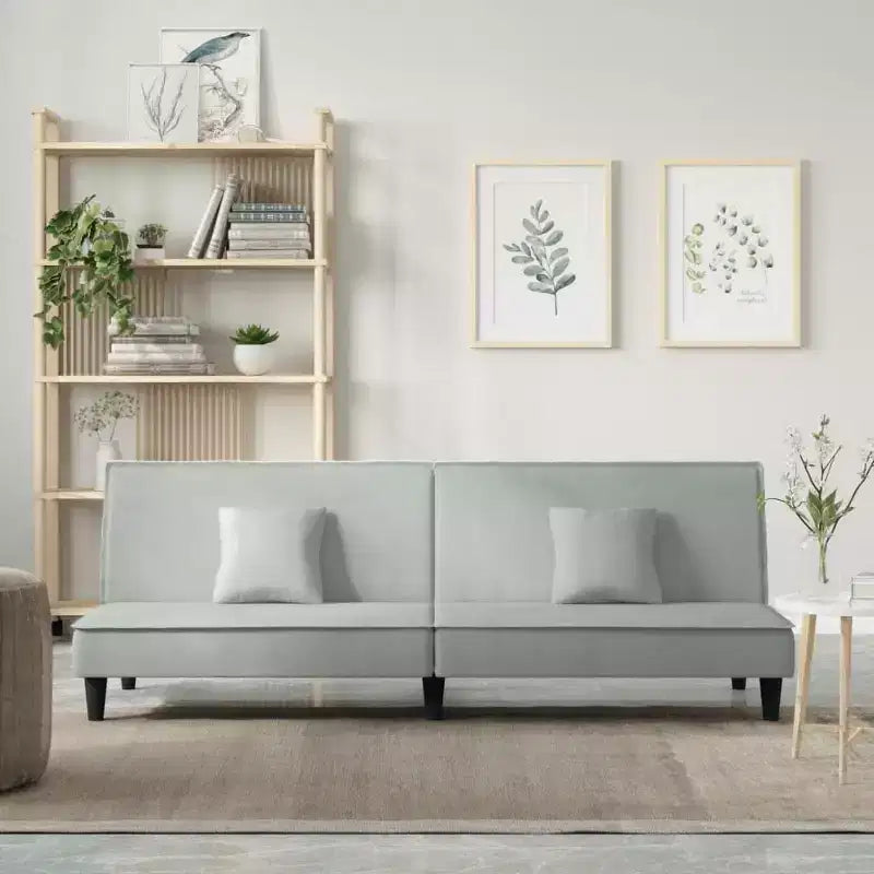 Canapé-lit 2 places en velours inclinable Causeuse Pliante Lit de repos Multiples couleurs