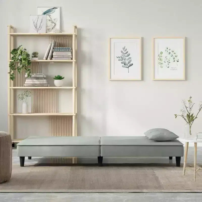 Canapé-lit 2 places en velours inclinable Causeuse Pliante Lit de repos Multiples couleurs