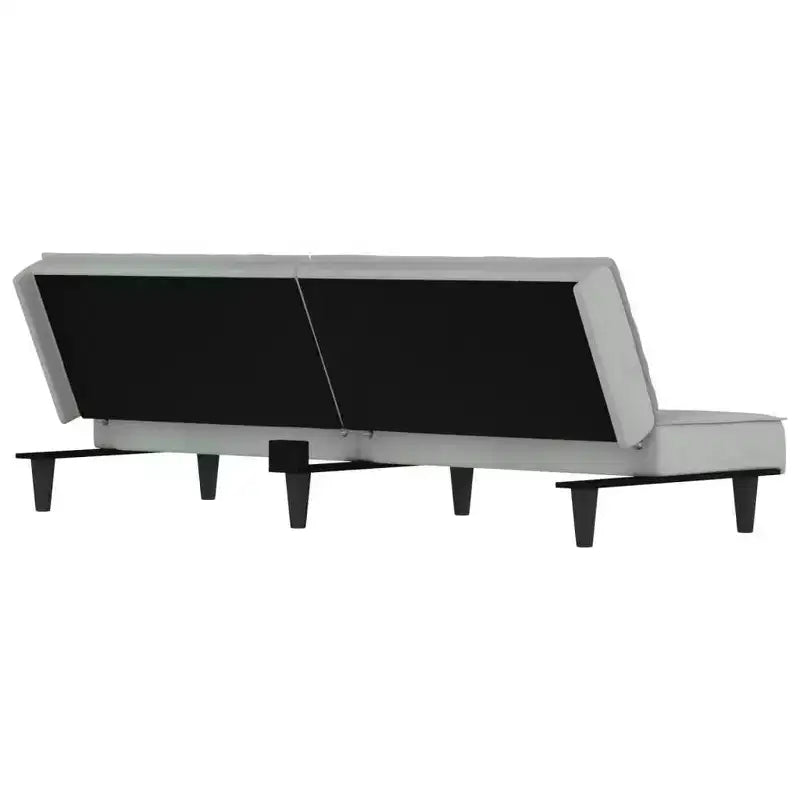 Canapé-lit 2 places en velours inclinable Causeuse Pliante Lit de repos Multiples couleurs