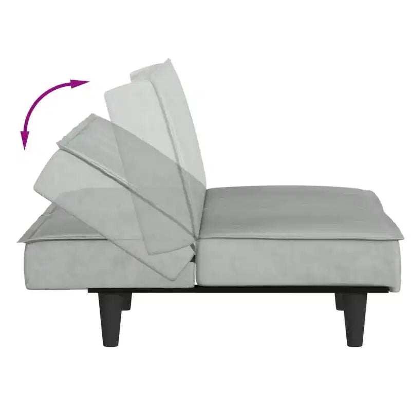 Canapé-lit 2 places en velours inclinable Causeuse Pliante Lit de repos Multiples couleurs