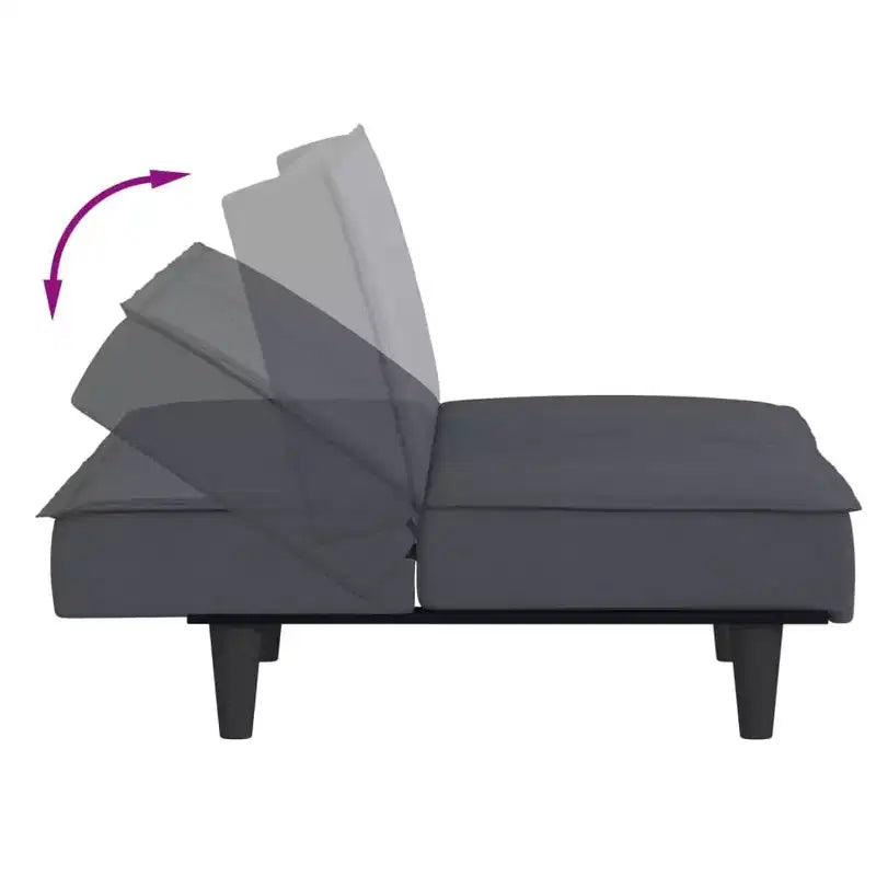 Canapé-lit 2 places en velours inclinable Causeuse Pliante Lit de repos Multiples couleurs