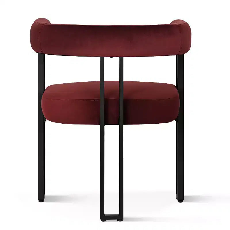 Ensemble de salle à manger 7 pièces avec chaises en velours, table ovale noire moderne et fauteuils rembourrés avec pieds en métal pour salle à manger - Panipeachy