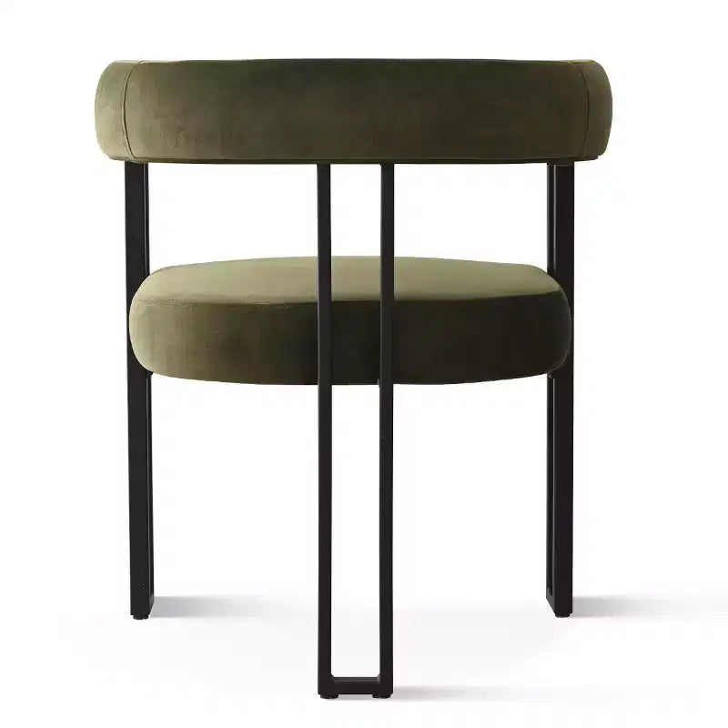 Ensemble de salle à manger 7 pièces avec chaises en velours, table ovale noire moderne et fauteuils rembourrés avec pieds en métal pour salle à manger - Panipeachy
