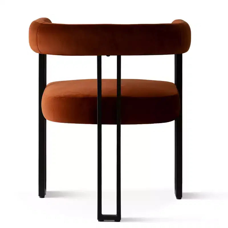 Ensemble de salle à manger 7 pièces avec chaises en velours, table ovale noire moderne et fauteuils rembourrés avec pieds en métal pour salle à manger - Panipeachy
