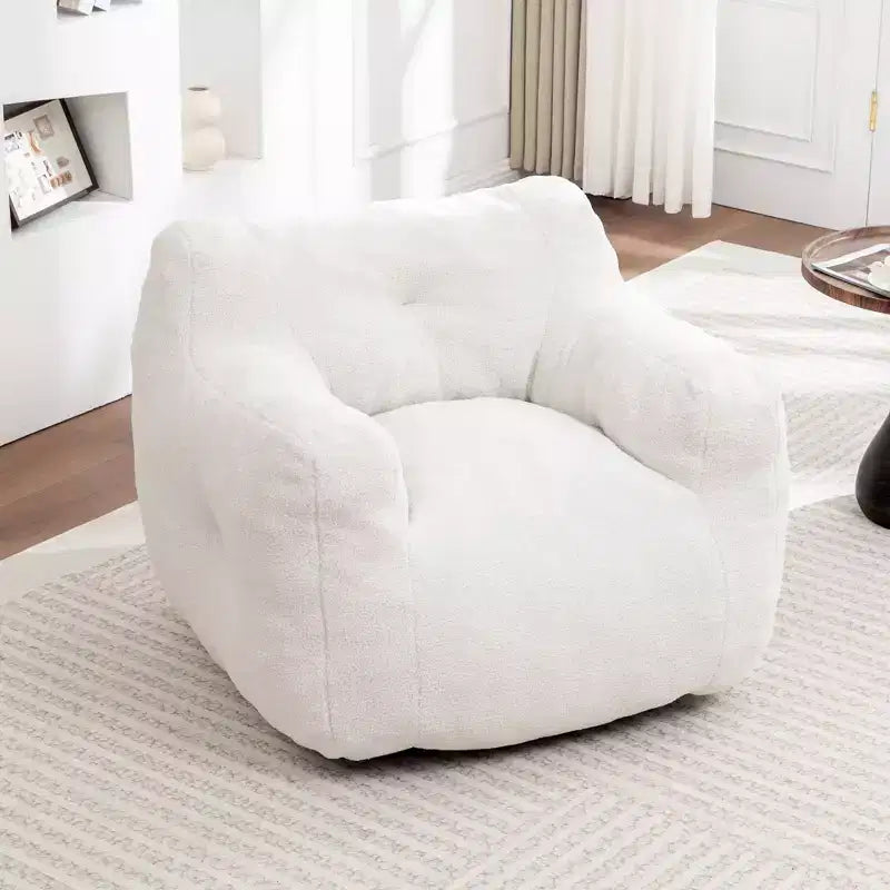 Pouf géant avec accoudoirs, canapé-pouf Teddy avec mousse haute densité, fauteuils de sol pour adultes, canapé-pouf pour salon