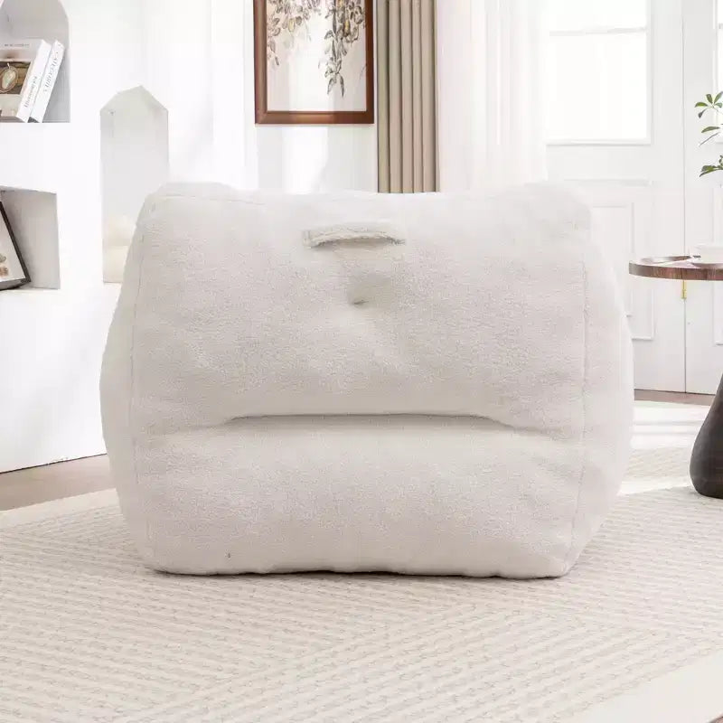 Pouf géant avec accoudoirs, canapé-pouf Teddy avec mousse haute densité, fauteuils de sol pour adultes, canapé-pouf pour salon