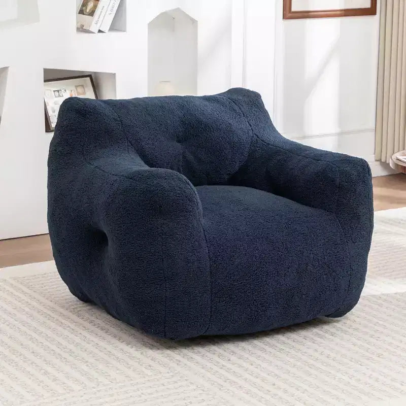 Pouf géant avec accoudoirs, canapé-pouf Teddy avec mousse haute densité, fauteuils de sol pour adultes, canapé-pouf pour salon