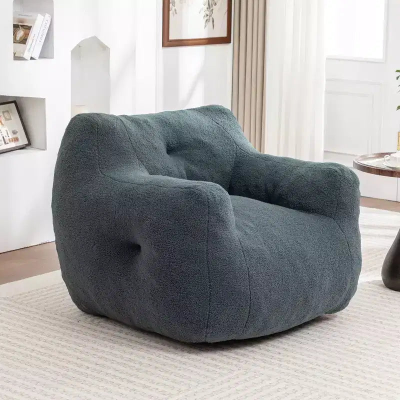 Pouf géant avec accoudoirs, canapé-pouf Teddy avec mousse haute densité, fauteuils de sol pour adultes, canapé-pouf pour salon