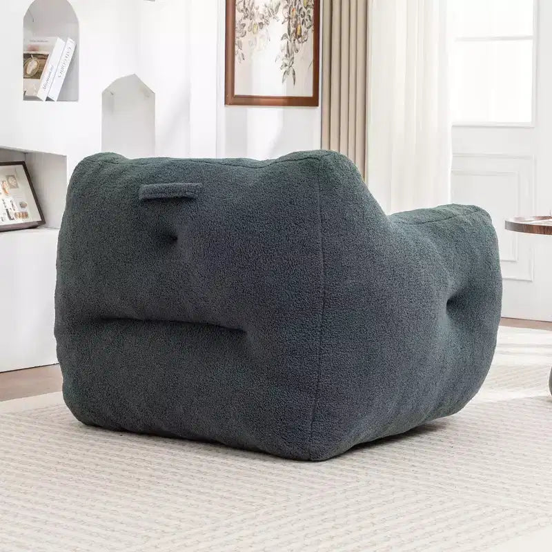 Pouf géant avec accoudoirs, canapé-pouf Teddy avec mousse haute densité, fauteuils de sol pour adultes, canapé-pouf pour salon