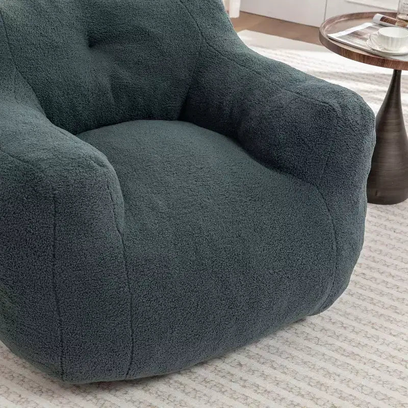 Pouf géant avec accoudoirs, canapé-pouf Teddy avec mousse haute densité, fauteuils de sol pour adultes, canapé-pouf pour salon