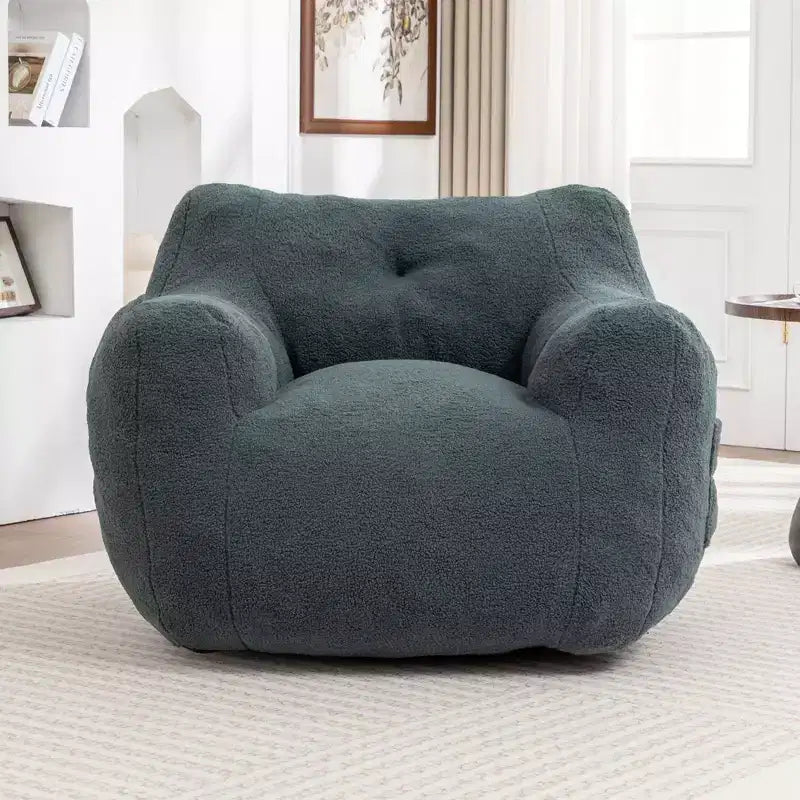 Pouf géant avec accoudoirs, canapé-pouf Teddy avec mousse haute densité, fauteuils de sol pour adultes, canapé-pouf pour salon