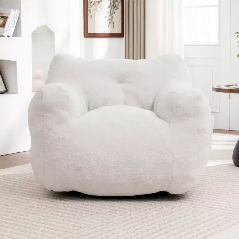 Pouf géant avec accoudoirs, canapé-pouf Teddy avec mousse haute densité, fauteuils de sol pour adultes, canapé-pouf pour salon