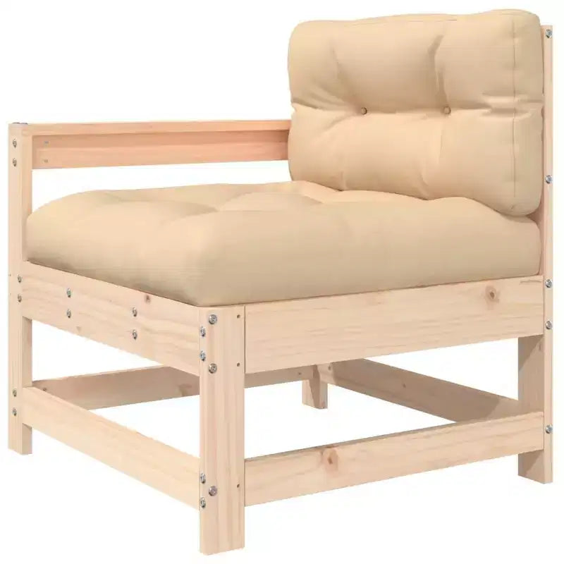 vidaXL Ensemble de salon de jardin bois de pin massif beige 7 pièces Modulable