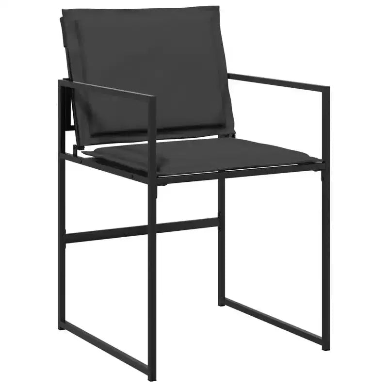 vidaXL Lot de 4 chaises de jardin noir et gris foncé