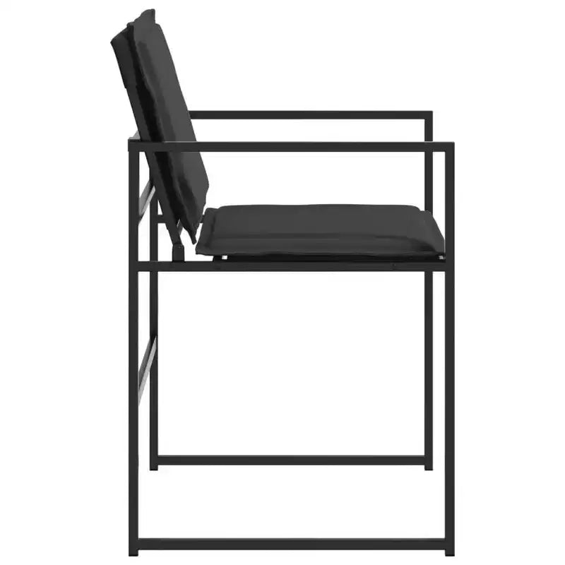 vidaXL Lot de 4 chaises de jardin noir et gris foncé