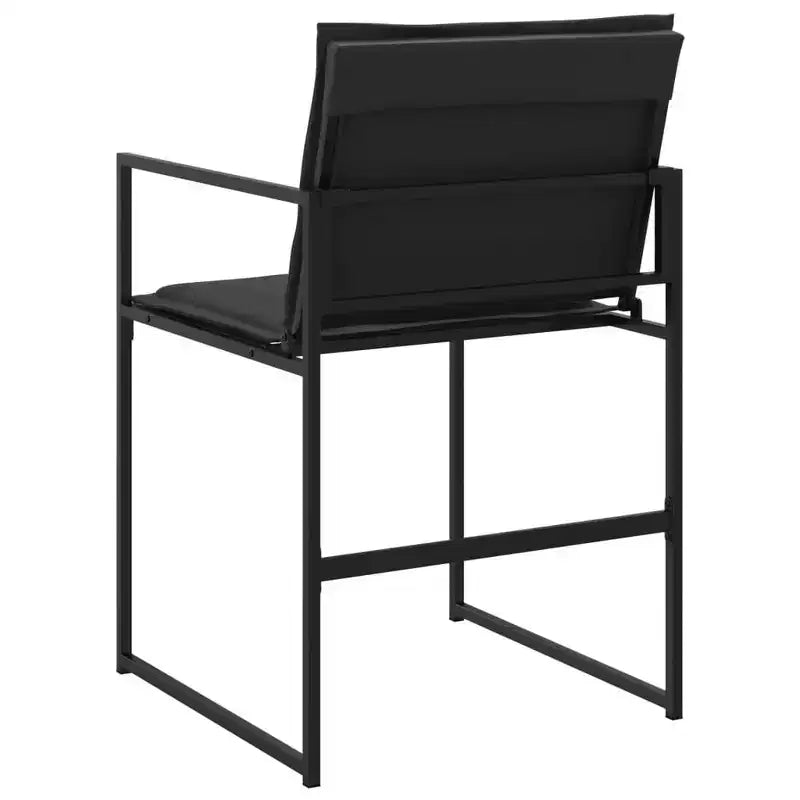 vidaXL Lot de 4 chaises de jardin noir et gris foncé