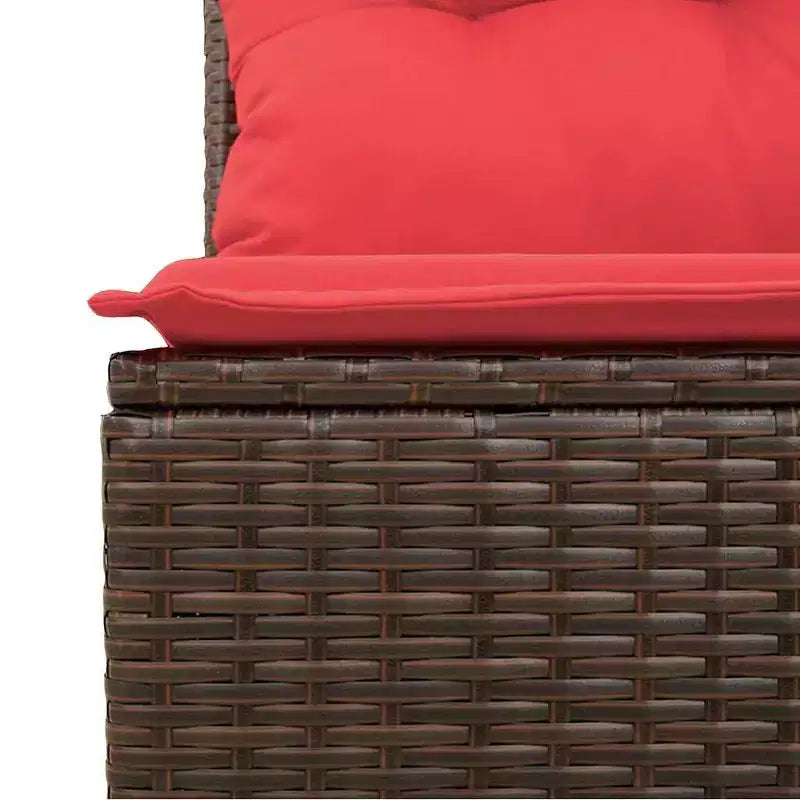 vidaXL Ensemble de canapés de jardin avec coussins 3 pcs Rotin PE marron