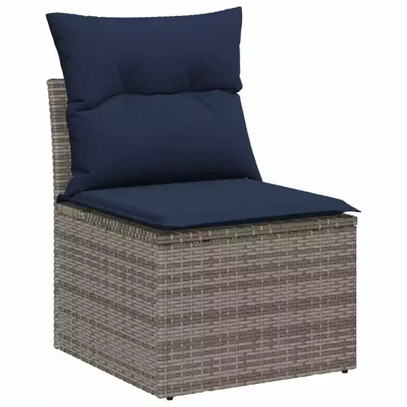 vidaXL Ensemble de canapés de jardin avec coussins 3 pcs Rotin PE marron