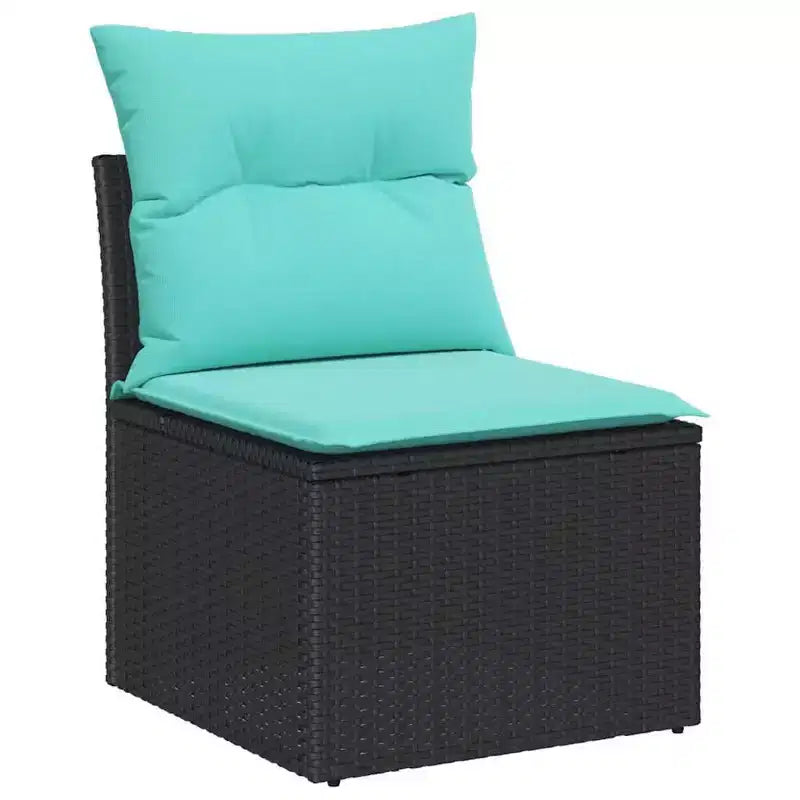 vidaXL Ensemble de canapés de jardin avec coussins 3 pcs Rotin PE marron
